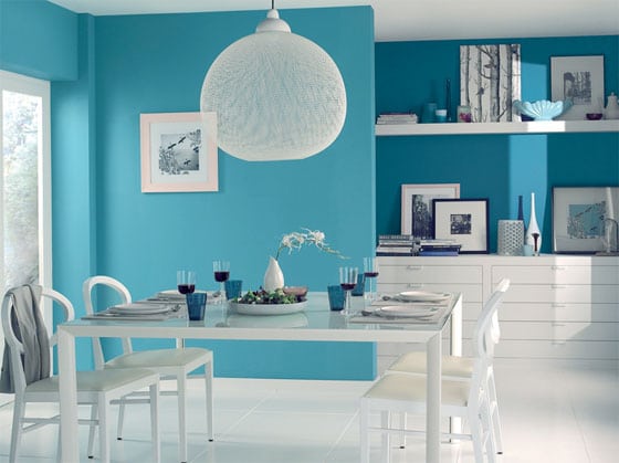 décoration maison bleu turquoise