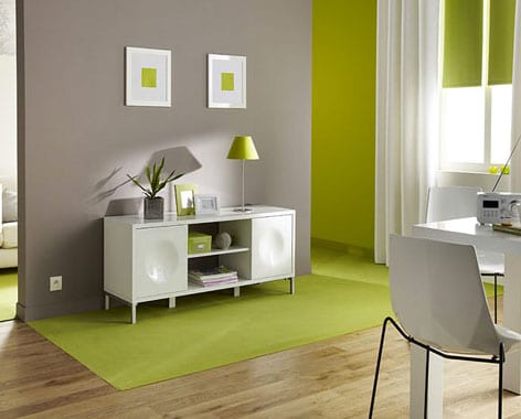 Déco taupe et vert