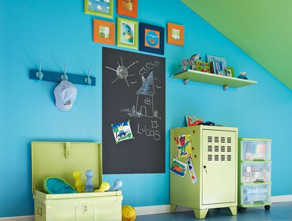 Peinture ardoise aimantée chambre enfant