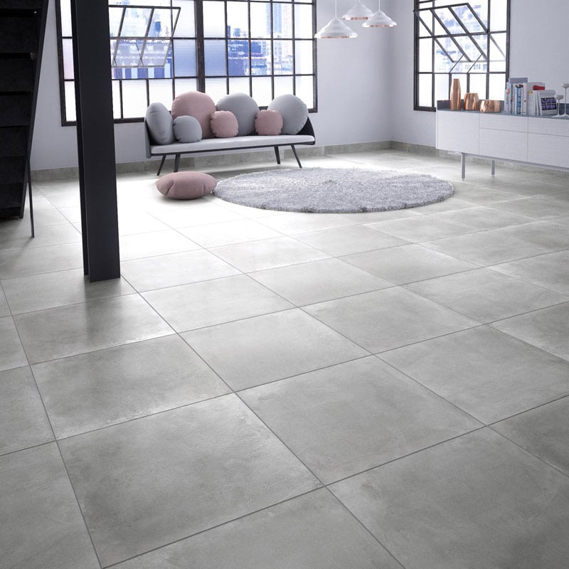 carrelage gris clair moderne