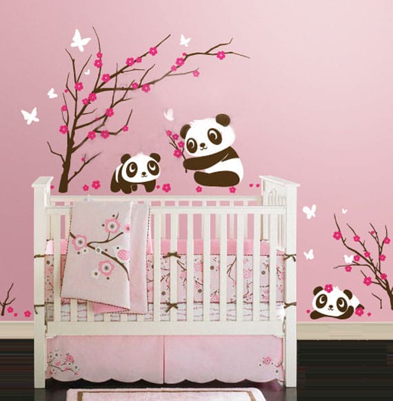 stickers géant arbre et panda