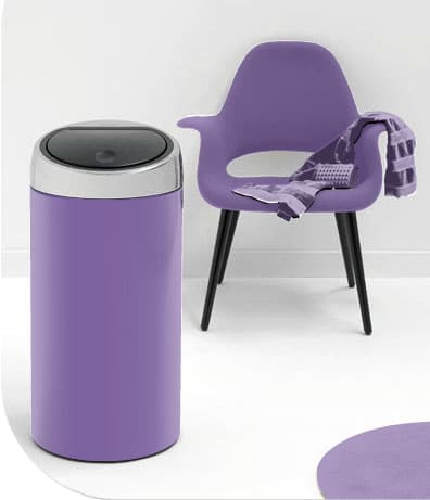 poubelle de cuisine mauve brabantia