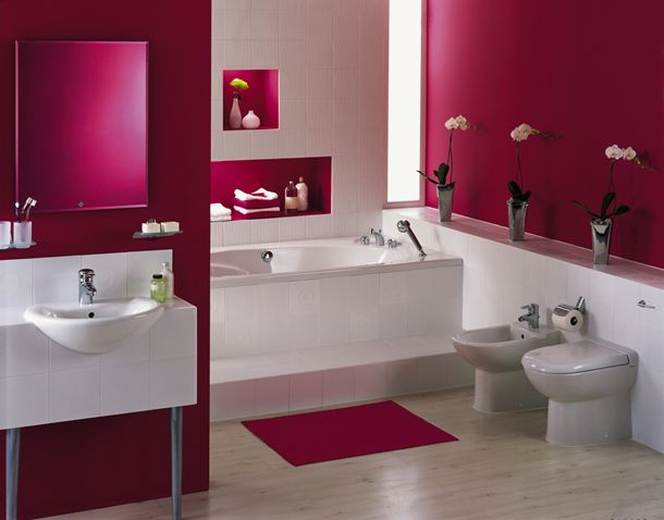 Salle de bain rose