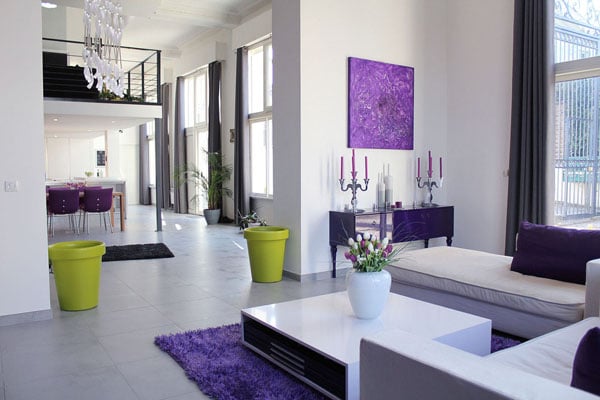 loft blanc et violet