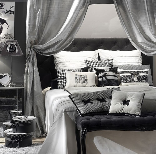 Chambre gris et blanc