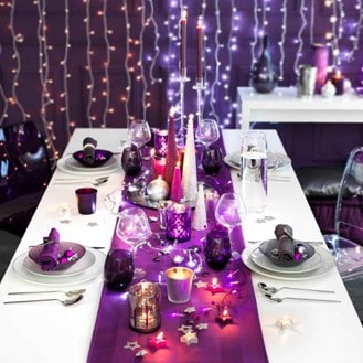 Table Noël violet