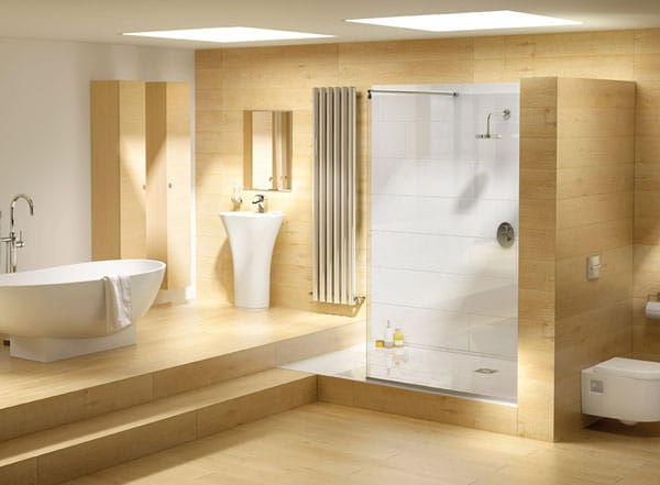 salle de bain en bois zen