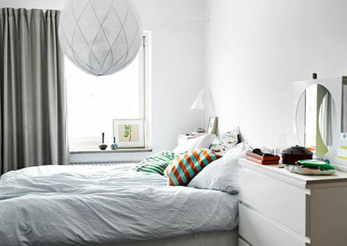 déco scandinave de chambre à coucher