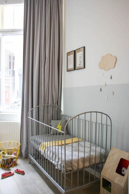 chambre bébé grise