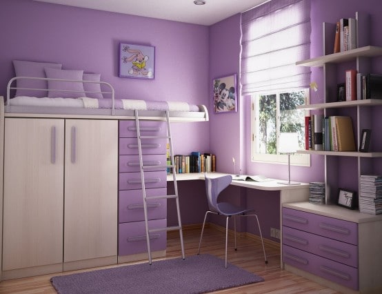 chambres de filles mauve