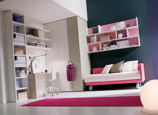 chambres de filles rose et gris