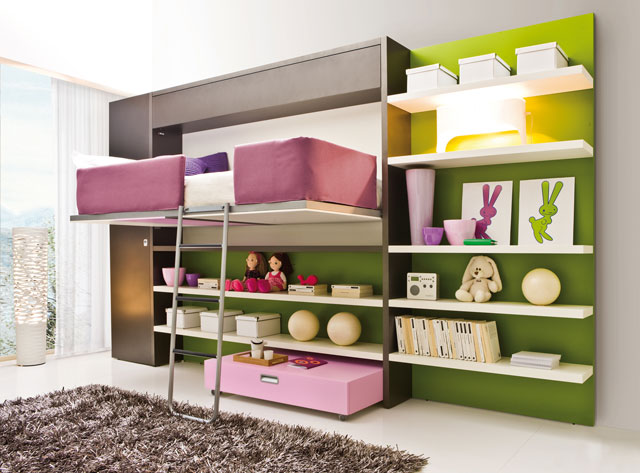 chambres de filles rose et vert