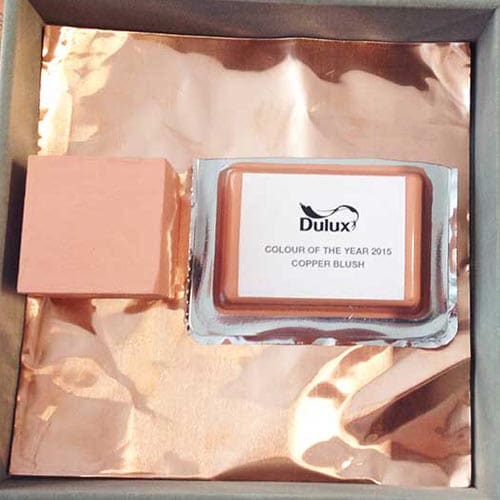 Blush cuivré couleur 2015 déco copper blush