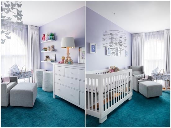 chambre bébé turquoise