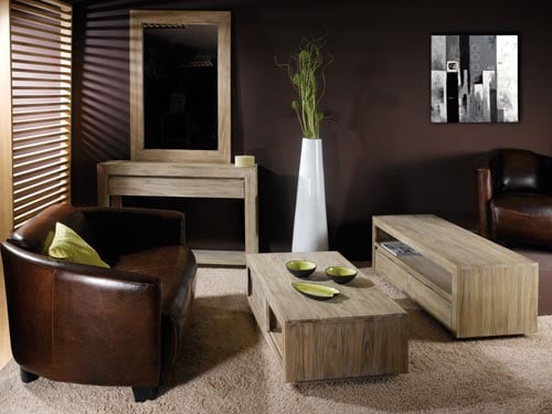 Déco marron salon couleurs tendances de 2015