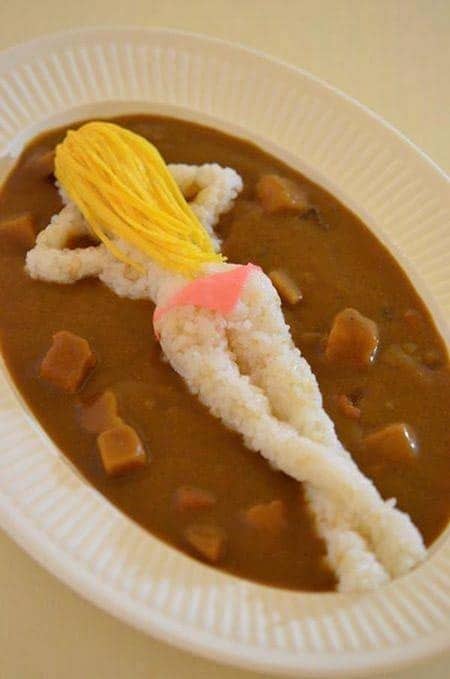 Food art soupe de riz
