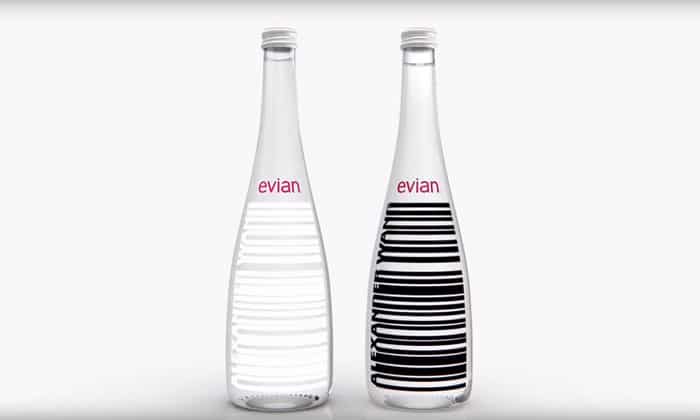 bouteilles Evian Alexander Wang