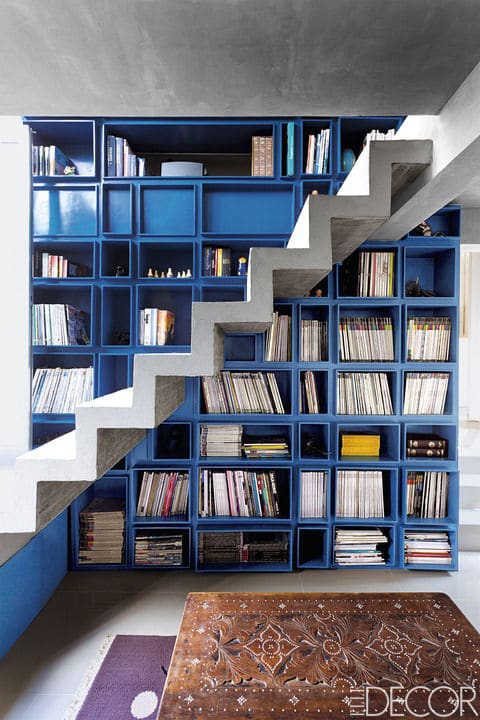 bibliothèques XXL bleue