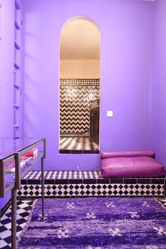pied-à-terre au Maroc déco violette