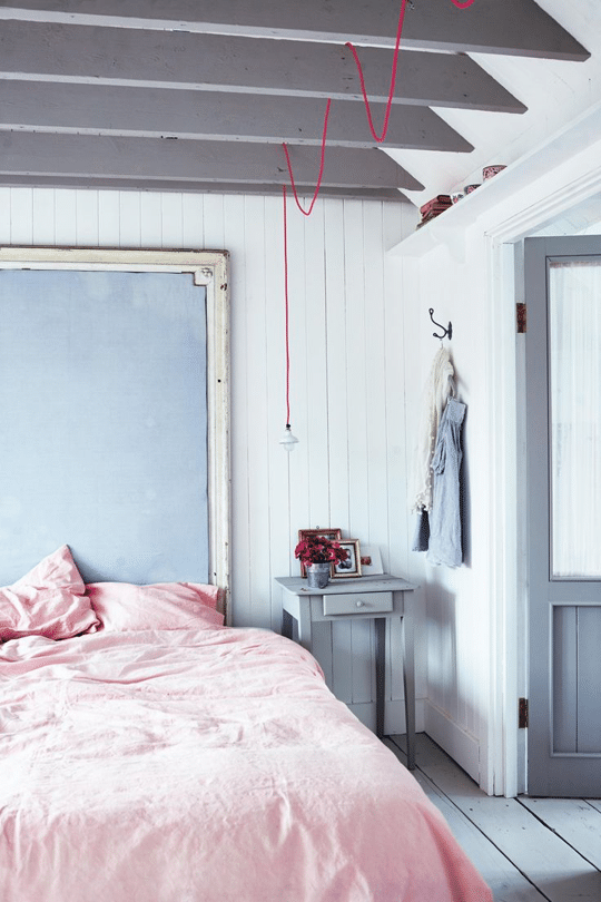 chambre pastel scandinave rose
