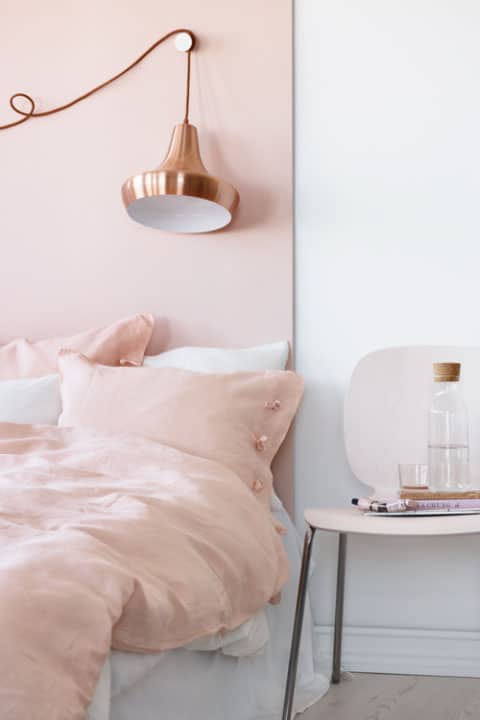 chambre rose et blanche rose quartz pantone