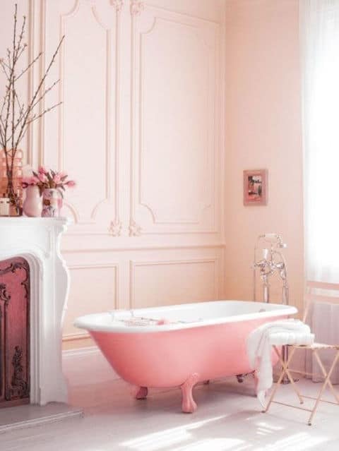 salle de bain rose quartz pantone