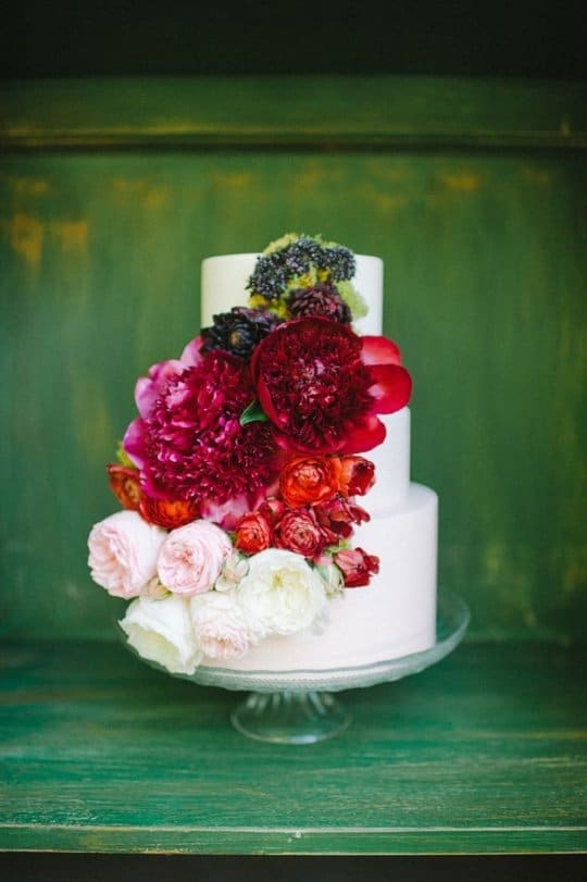 Gateau de mariage fleuri 8