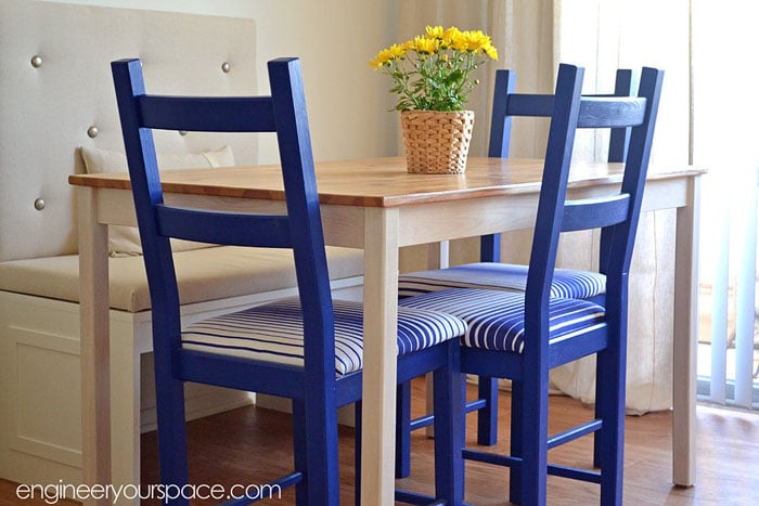 transformer des chaises Ikea chaises bleues