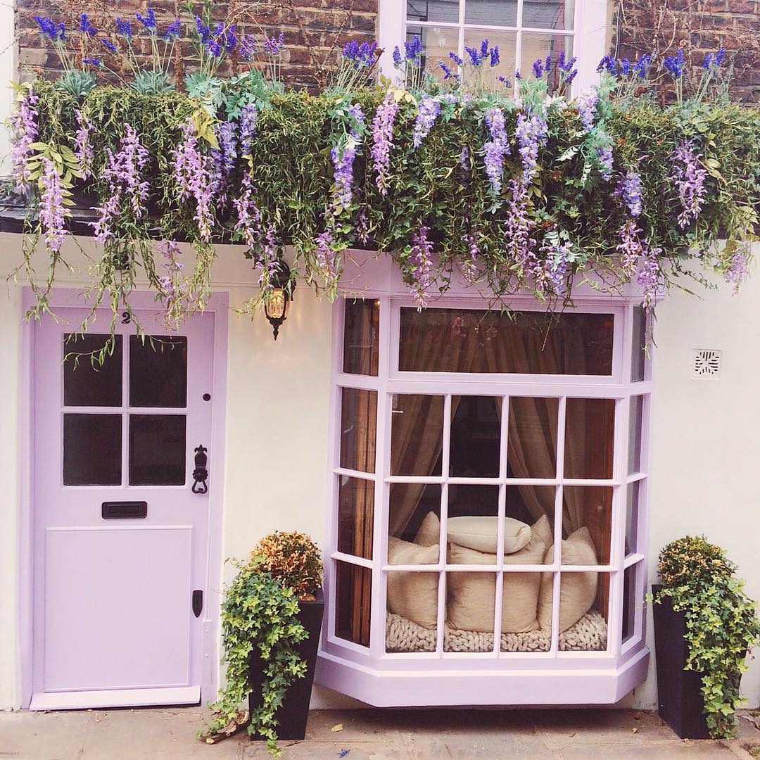 maisons londoniennes façades colorées Notthing Hill