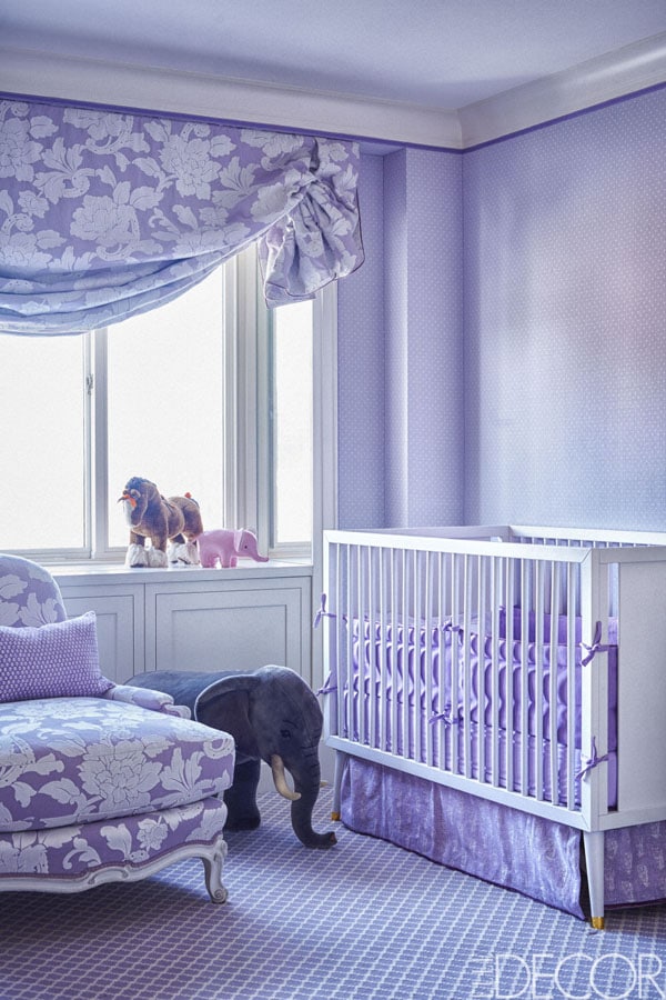 appartement mauve et bleu chambre enfant mauve