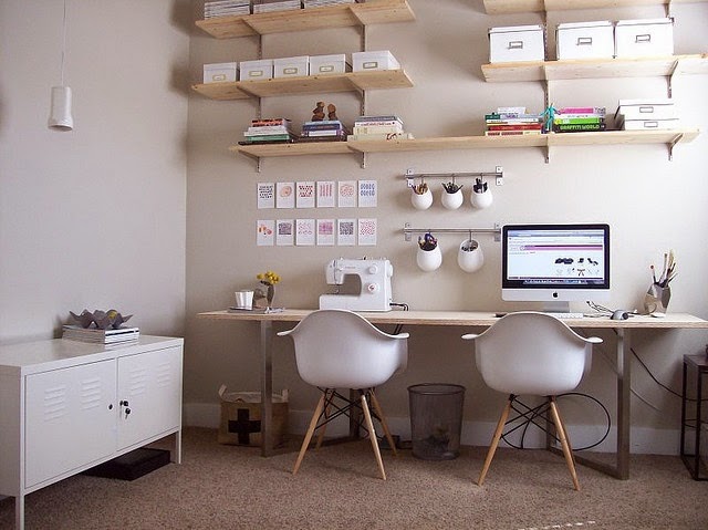 rangements de bureau étagères