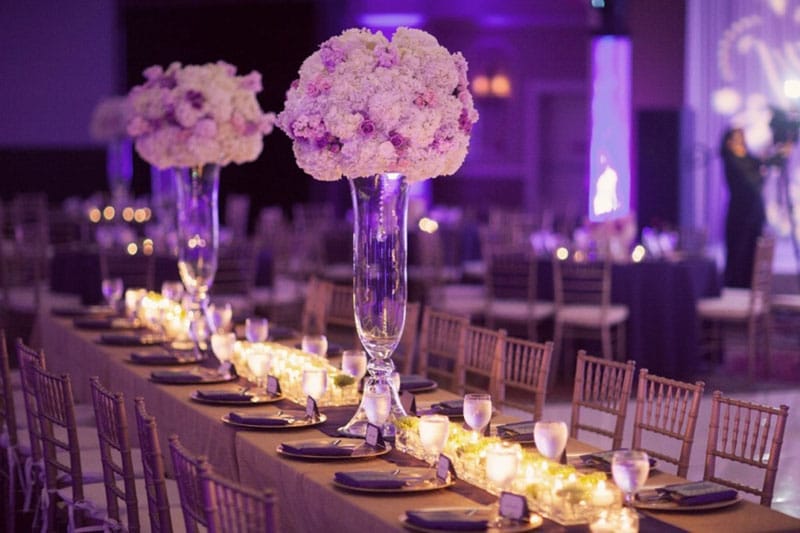 déco de mariage féerique bouquets de fleurs