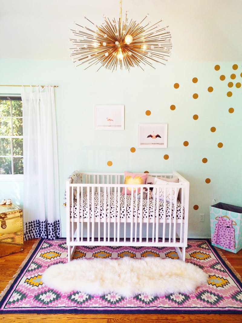 chambre de bébé glam