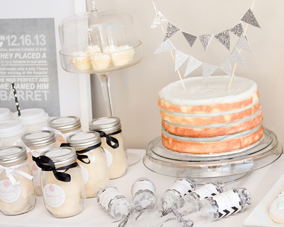 anniversaire d'enfant noir et blanc déco