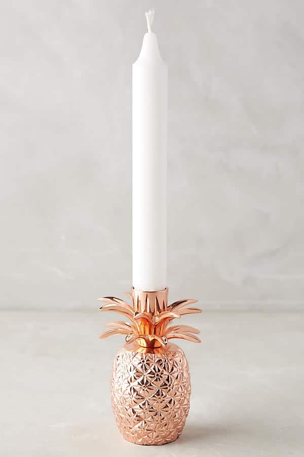 bougeoir ananas rose gold cadeaux rose gold