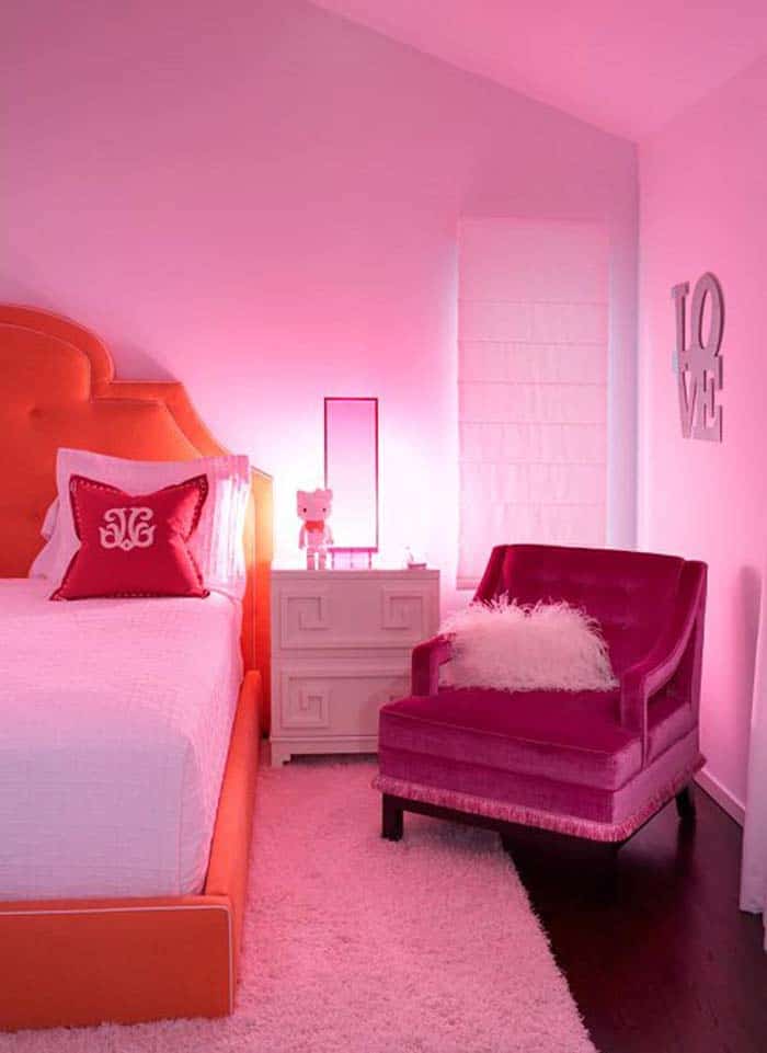 chambre rose adulte