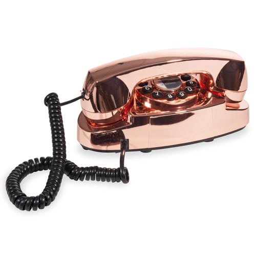 téléphone à l'ancienne rose gold cadeaux rose gold