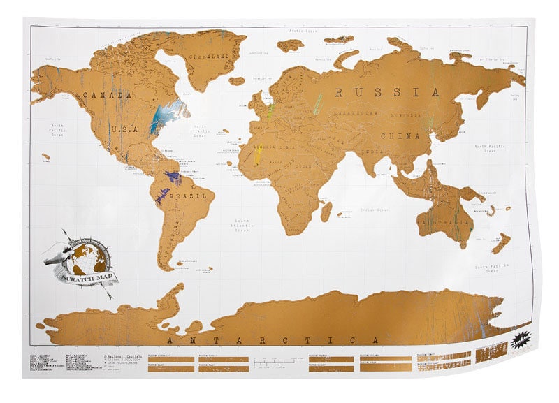 carte du monde à gratter