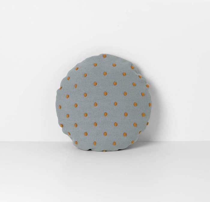 Coussin rond popcorn gris Ferm Living