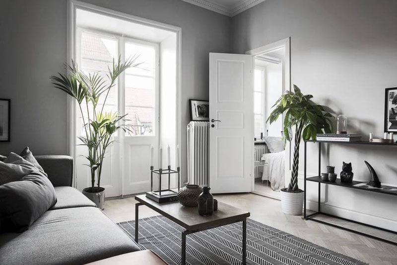 appartement déco scandinave grise 1 petit espace bien aménagé