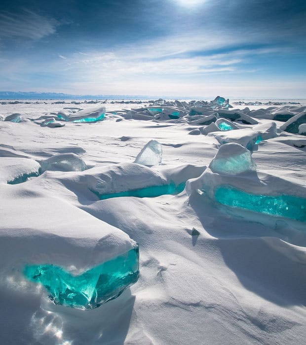 paysage enneigé et glace Russie