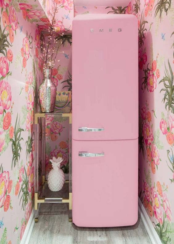 smeg frigo rose bonbon petit espace