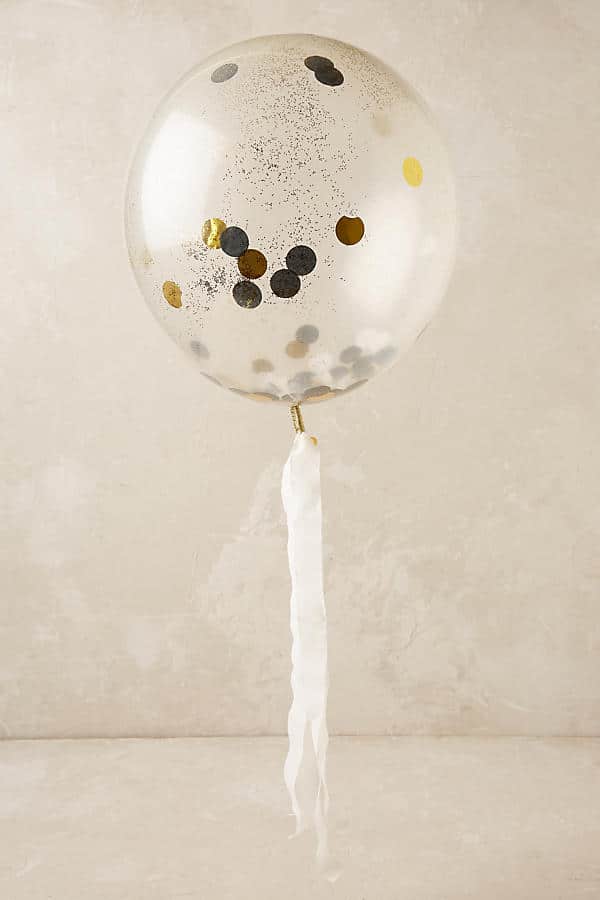 ballon et confettis Anthropologie