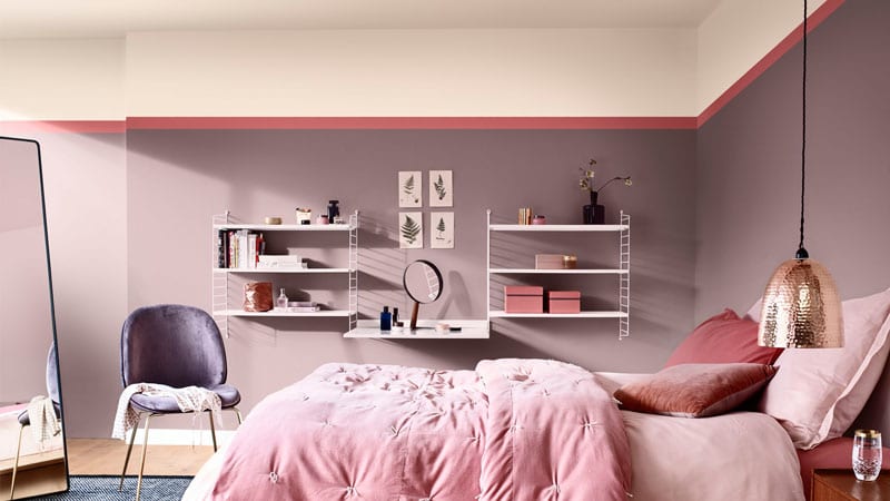 chambre parme et rose moderne dec fille