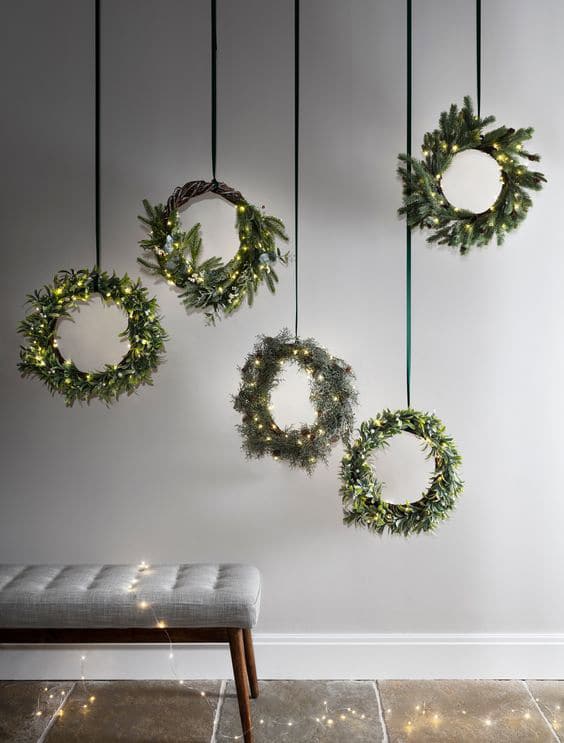 décoration de Noël scandinave couronnes