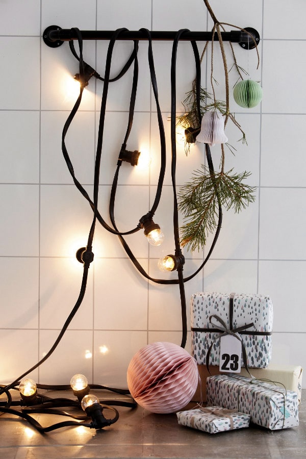 décoration de Noël scandinave guirlande grosses leds