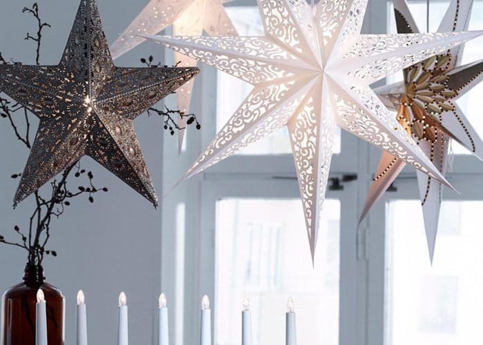 décoration de Noël scandinave luminaires étoiles