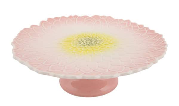 Présentoir à gâteau en forme de fleur rose