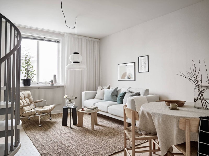 déco scandinave aux tons chauds