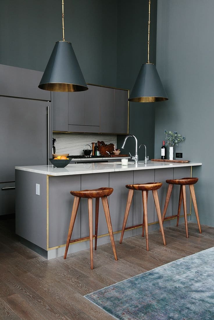 cuisines grises anthracite moderne